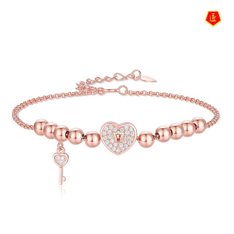 [Ready Stock]S925 Silver New Rose Gold Diamond Bracelet Niche Design