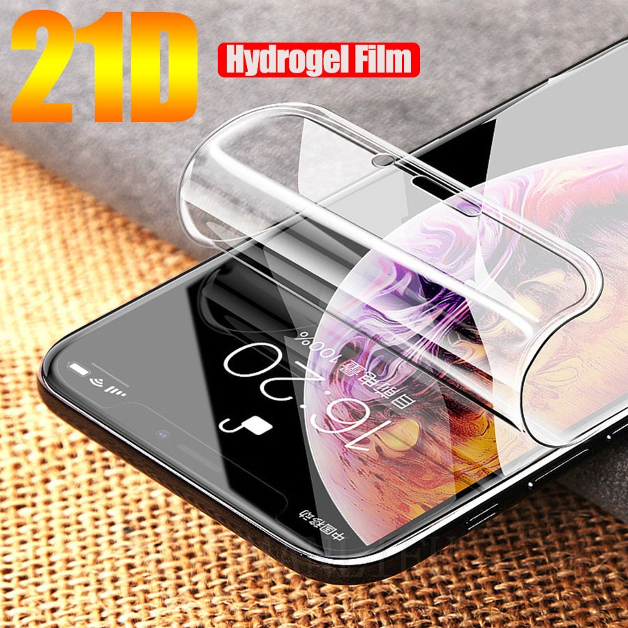 21D Soft Hydrogel Film For apple iPhone 11 12 Pro XS Max XR iphone X 7 8 Plus Protective Silicone TPU Screen Protector Not Glass