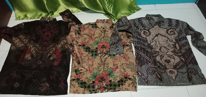 Couple Batik Tunik Modern Seragam Kerja Kantor Lengan Panjang Terbaru