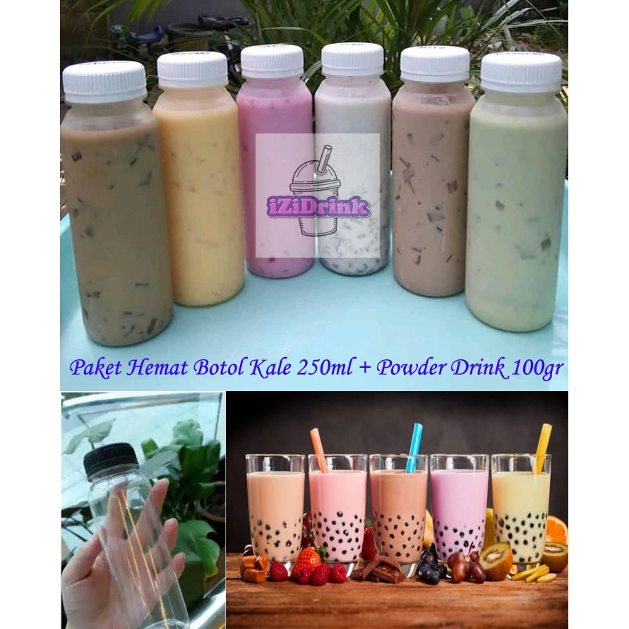 

Paket Botol Kale tebal mulus 250 ml + Powder Drink / Bubuk Minuman