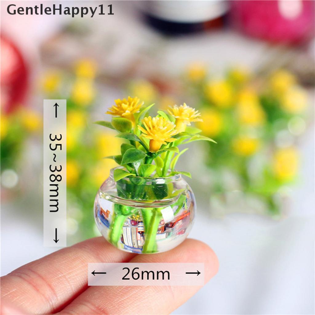 Gentlehappy1:12rumah Boneka Miniatur Pot Hijau Untuk Dekorasi Rumah Simulasi Tanaman Pot