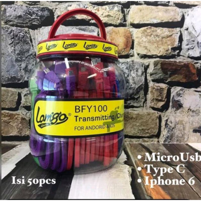 KABEL LAMIGO MICRO USB BFY100 KABEL DATA LAMIGO KABEL CHARGER LAMIGO MICRO USB TYPE C KABEL IPHONE L