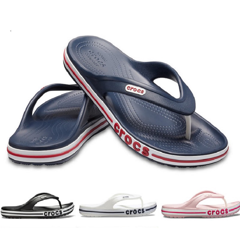 crocs strappy flip flops