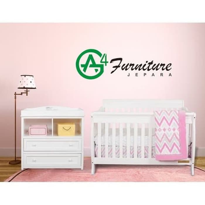 Tempat Tidur Bayi Set Kayu Jati