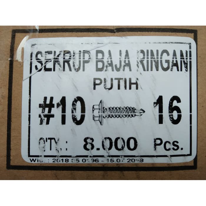 Baut Sekrup Roofing Baja Ringan kualitas import