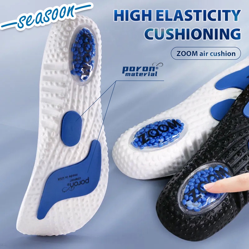 Air Cushion PU Sol Elastis Shock Absorption Cushion Menjalankan Sepatu Olahraga Pad untuk Pria Wanita 1 Pasang