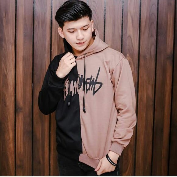 CLOWN TWO SLIDE HOODIE SWEATER BO BAHAN KAIN FLEECE Jaket Pria Jacket Pria Korea Sweater Hodie Kekin