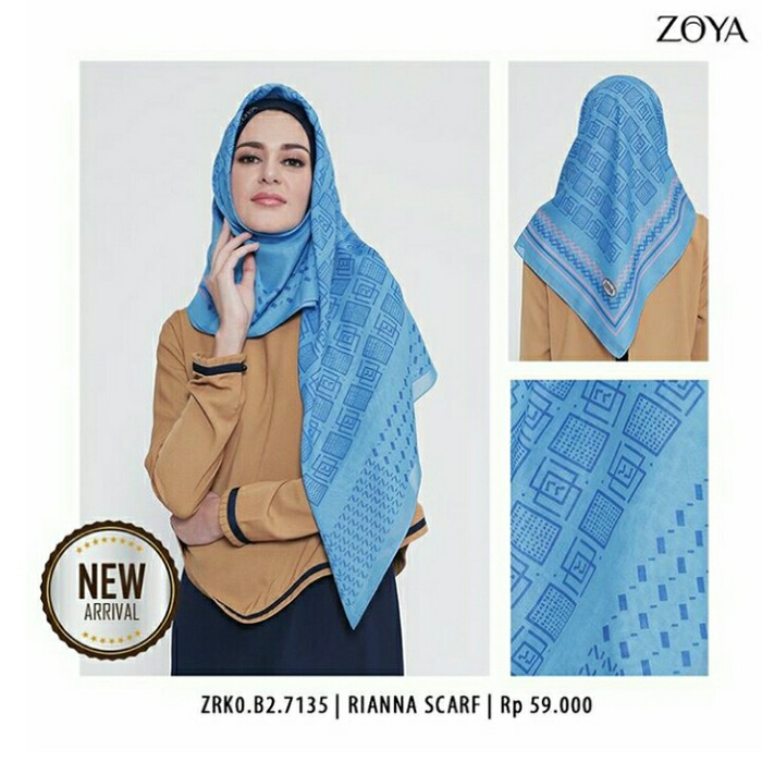 Hijab Kerudung Segi Empat RIANNA Scarf ZOYA Original