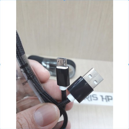 Kabel Charger CHROME Android Kabel Casan Tali Sepatu Micro V8 1.35m