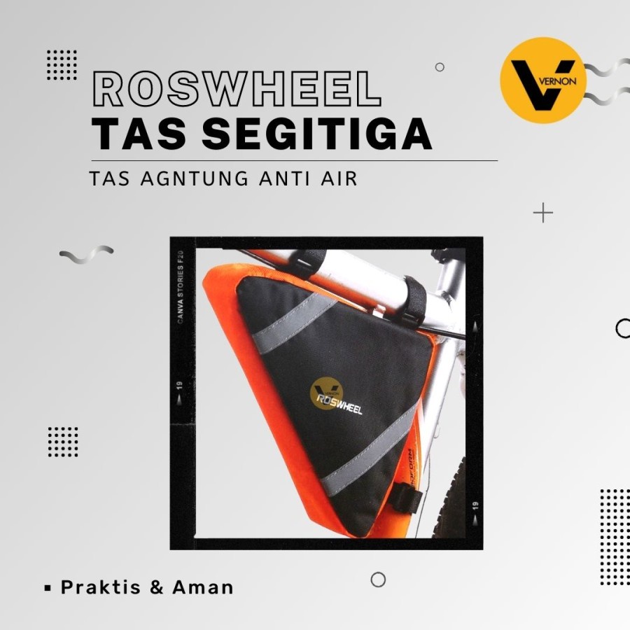 Tas Sepeda Lipat MTB Gunung Roadbike Waterproof ROSWHEEL Gowes
