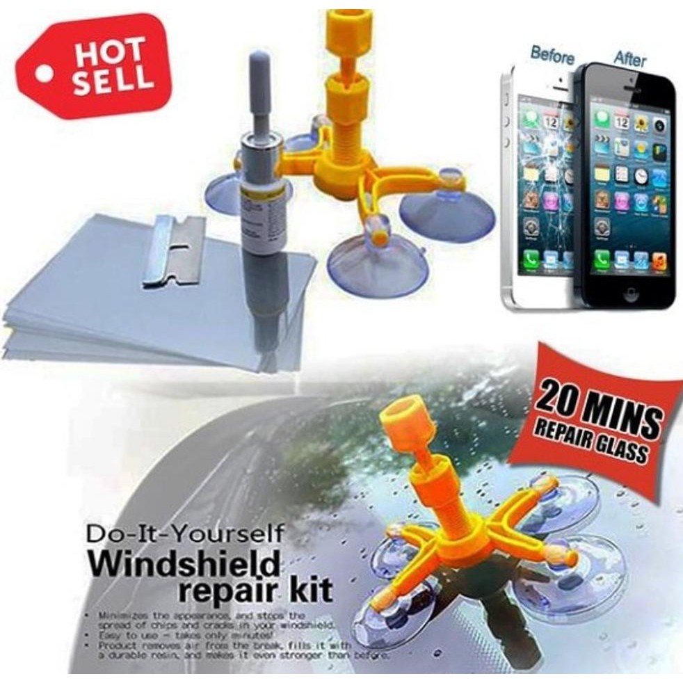 

Lem kaca-windshield repair kit-Lem perekat serbaguna