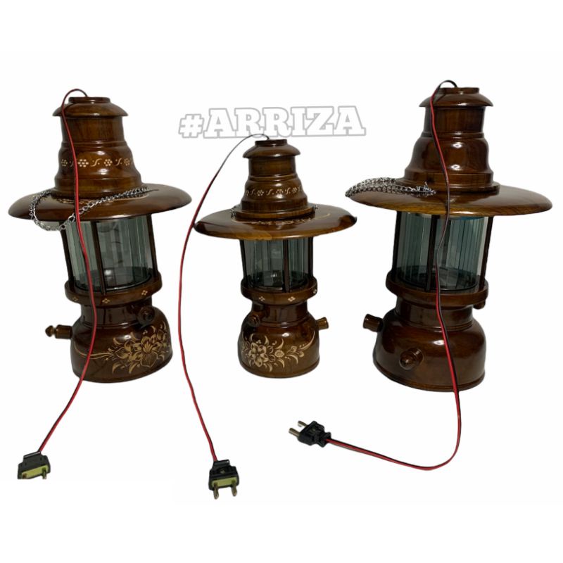 LAMPU PETROMAK LAMPU HIAS / LAMPU GANTUNG / LAMPU DUDUK DARI KAYU JATI BESAR