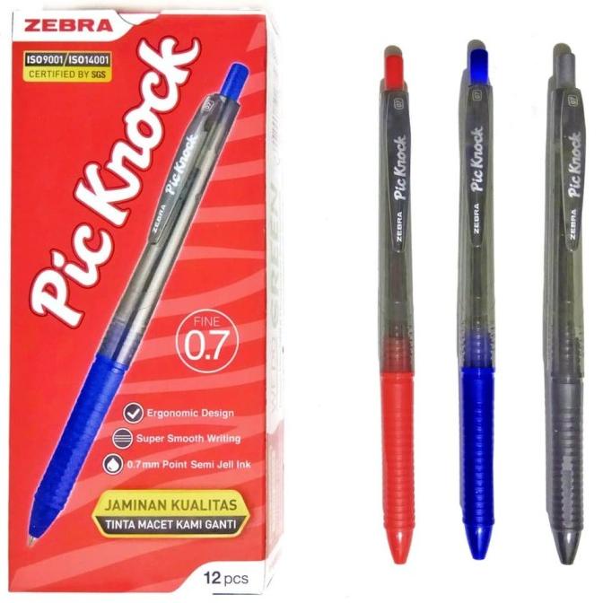 

$$$$] Bolpen Picknock Zebra 0.7 isi 12