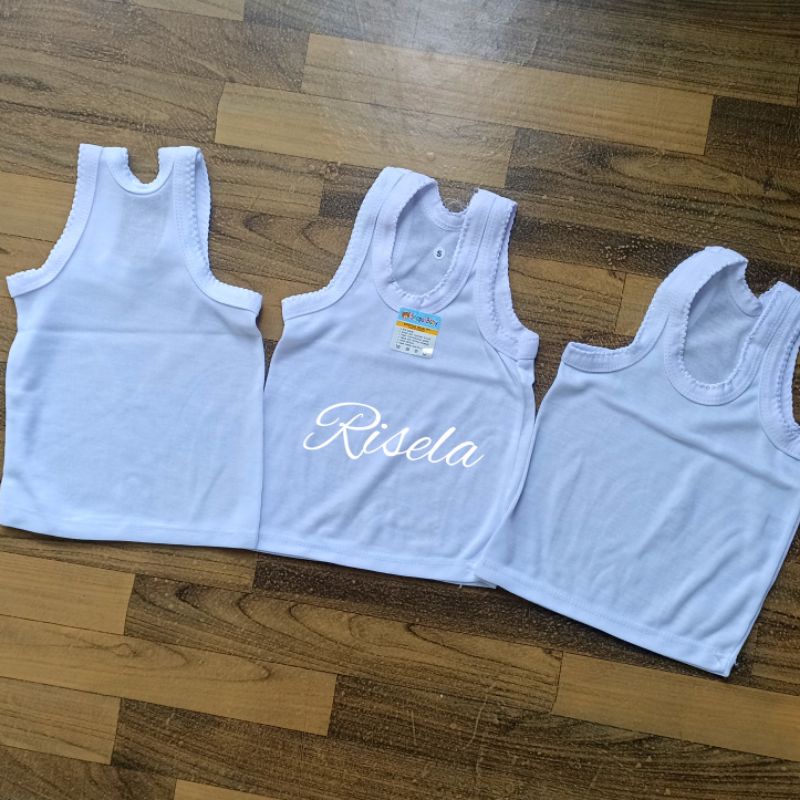 6 PCS Kaos Dalem Singlet bayi Balita 0-3 tahun Bahan Tebal dan Lembut