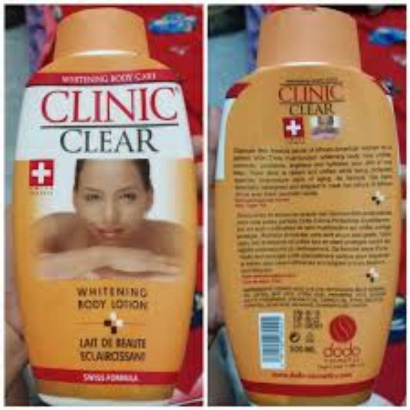 CLINIC CLEAR WHITENING BODY LOTION Pemutih dan Freckle 250Ml