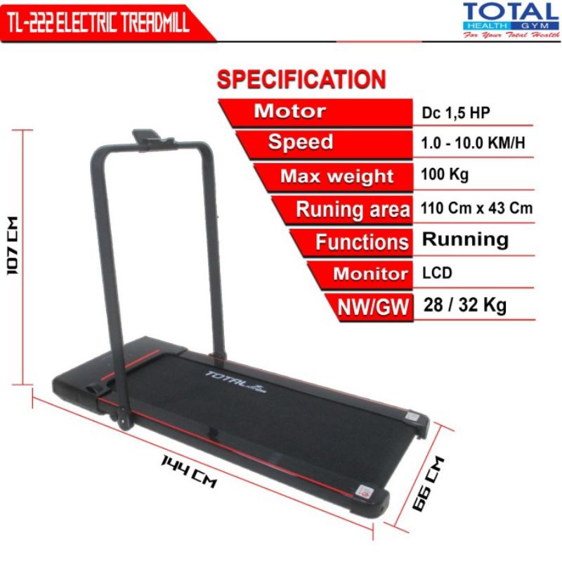 Treadmill  elektrik TL 222 walking pad