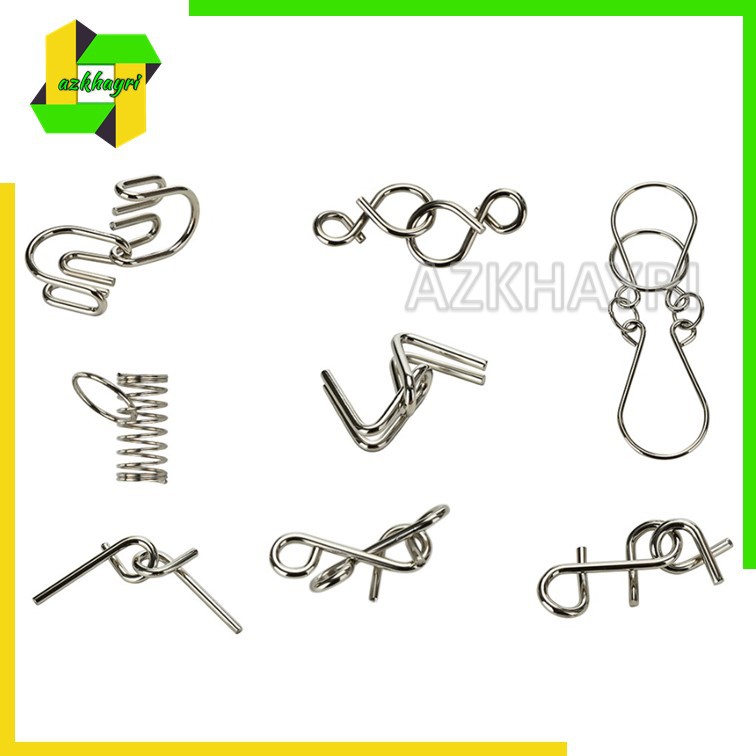 Puzzle Asah Otak Ring Metal untuk Edukasi