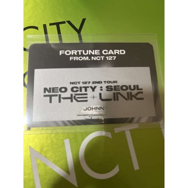READY INA- JOHNNY FORTUNE SCRATCH ONLY FORTUNE CARD NEO CITY THE LINK SEOUL JOHNNY MESSAGE