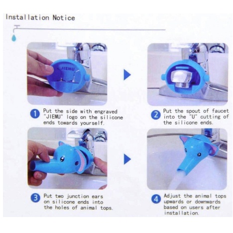 Animal Style Faucet Extender Alat Bantu Anak Cuci Tangan Kran Tap Kids