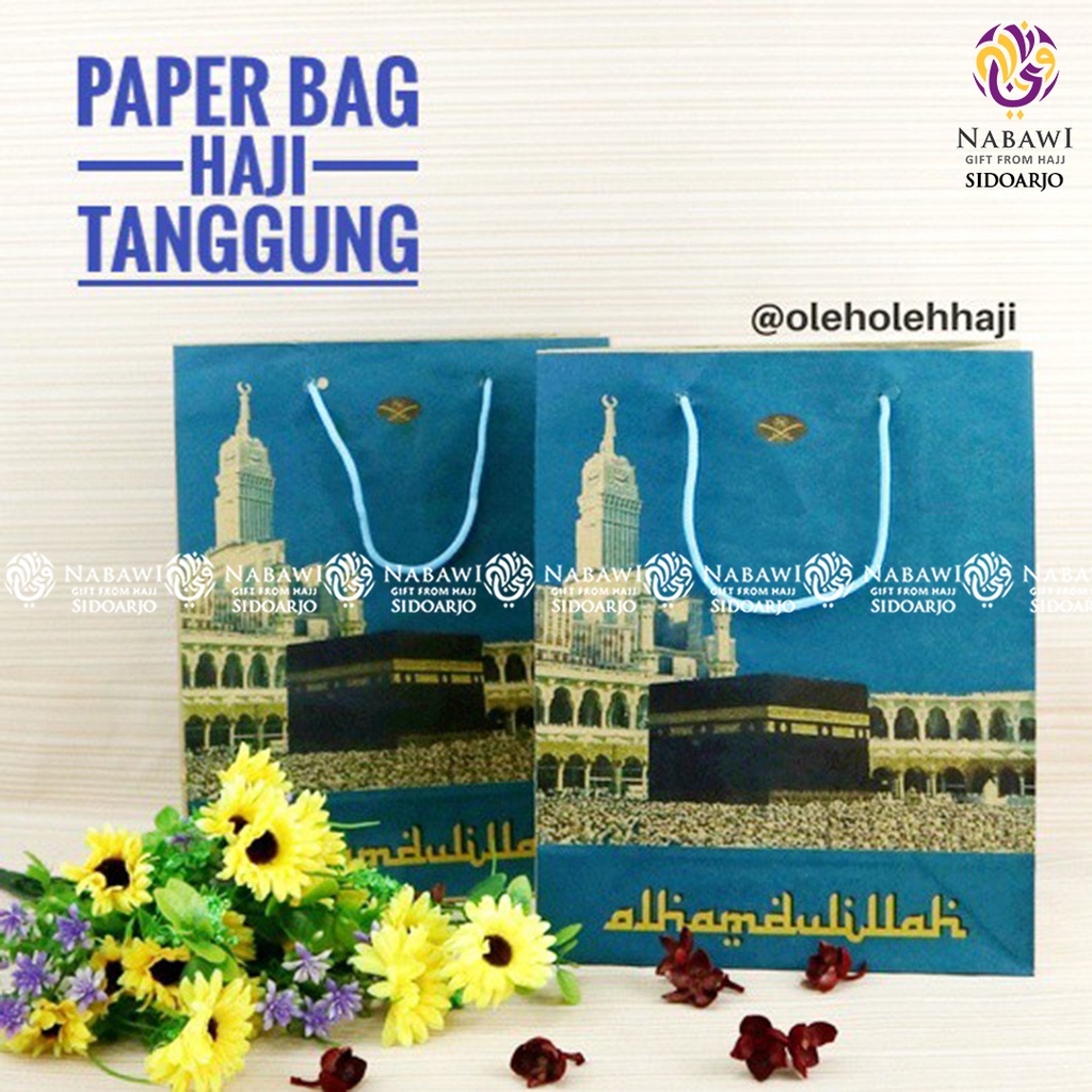 

Paperbag Souvenir Haji dan Umroh Tas Jinjing Kertas Tas Kemasan Souvenir Haji Umroh 1 Pcs