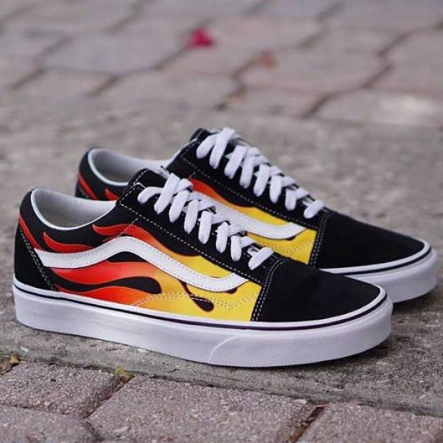 vans old skool flame shoes