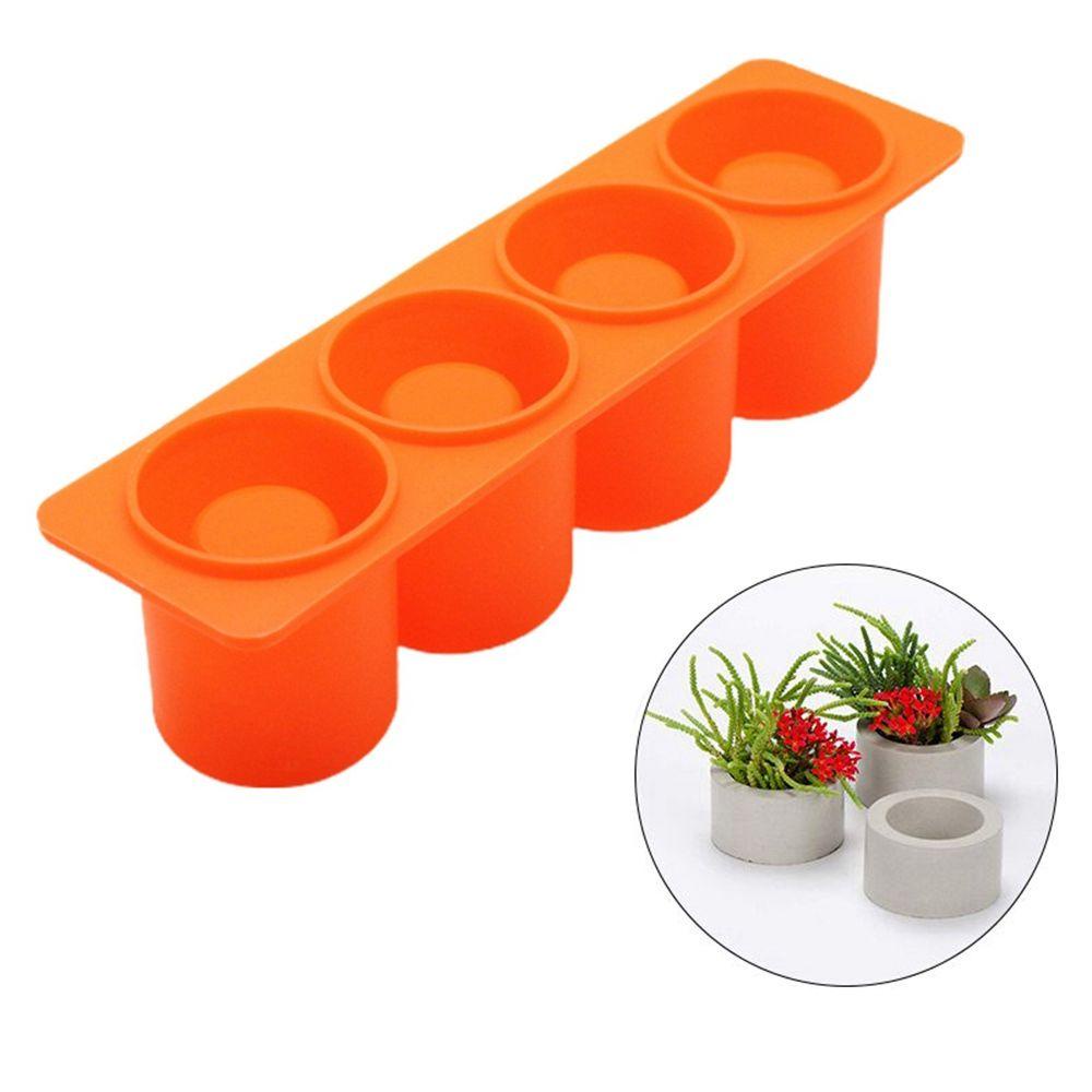[Elegan] Cetakan Pot Tanaman Handmade Kerajinan Tangan 4lubang Es Batu Succulent Plants Bar Tools Ice Tray Concrete Mold