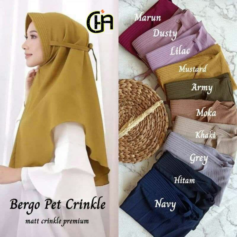 BERGO PET CRINKEL hijab instan