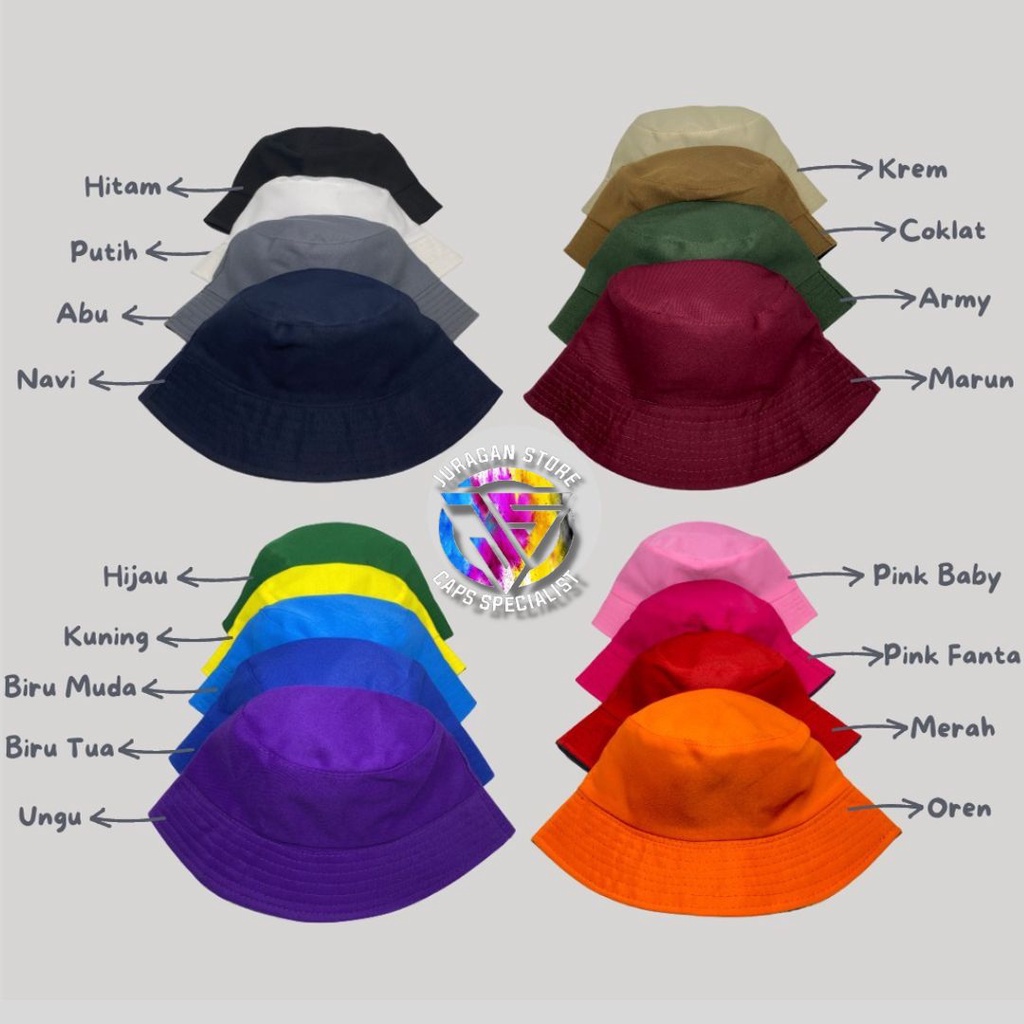 Termurah Topi Bucket Hat Anak Premium Umur 2-10 Tahun Cewe Cowo