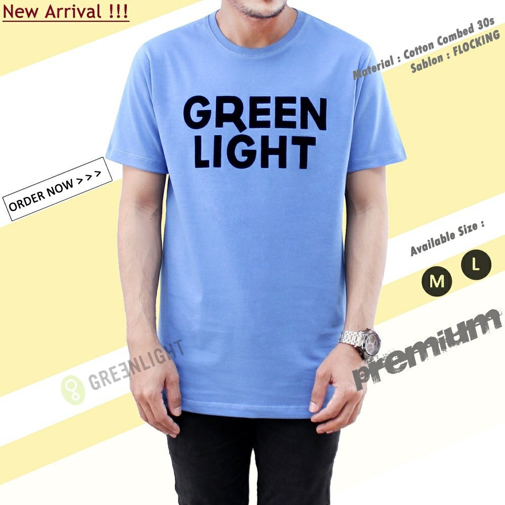 KAOS SURFING GREENLIGHT / lengan pendek / kaos / hem pria / murah pria