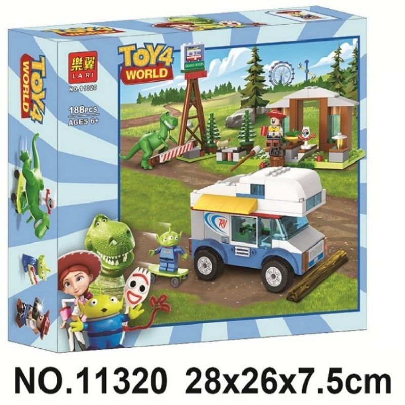 Lego Block Toy Story Mobil Caravan Camping