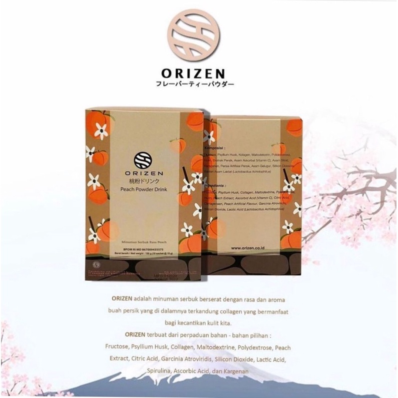 Orizen peach powder drink