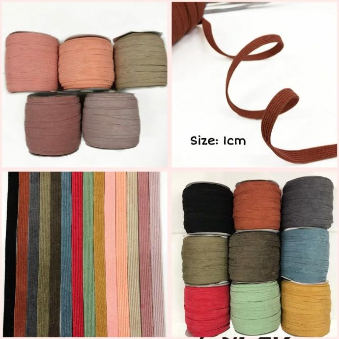 

1 YARD - 1 CM PITA CORDURAY | PITA KOREA | BAHAN CRAFT ( 3/8 ")