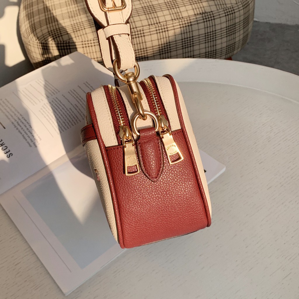 TAS WANITA SELEMPANG EMBOSSED JESS BAG WITH HEART FLORAL PRINT CROSSBODY 2835