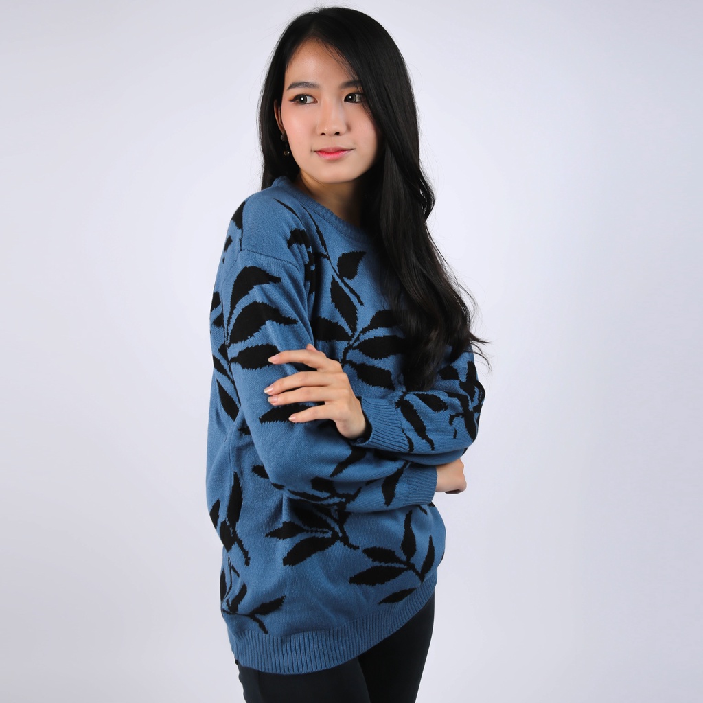 premium sweater kardigan rajut motip BUNGA