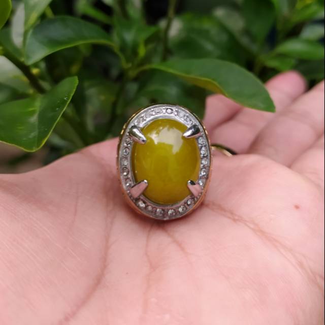 Cincin batu akik belimbing (N)