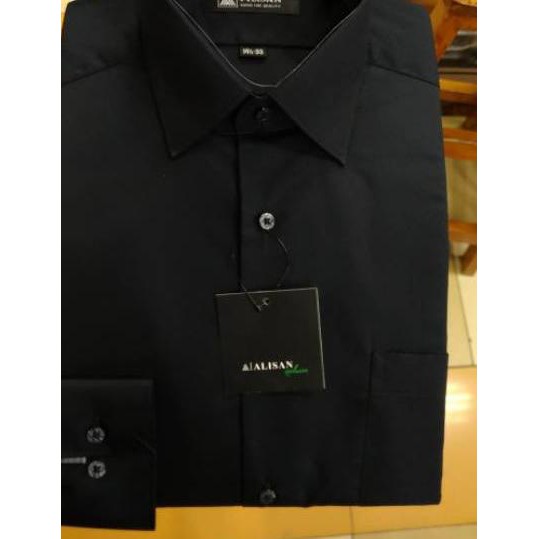 Terbaik Kemeja Pria Alisan Slimfit Polos Panjang Hitam Putih Abu Tua Biru Muda Navy Kuningkl0....