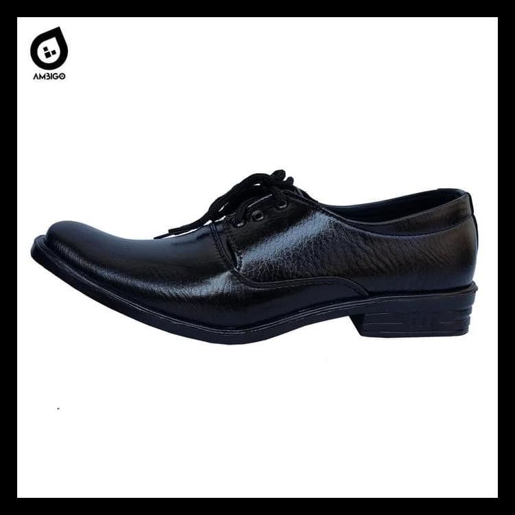 Terbaru Ambigo Sepatu Formal Pantofel Pria Kulit Sintetis - Bristol Loafer T02 - Hitam, 39 Terlaris