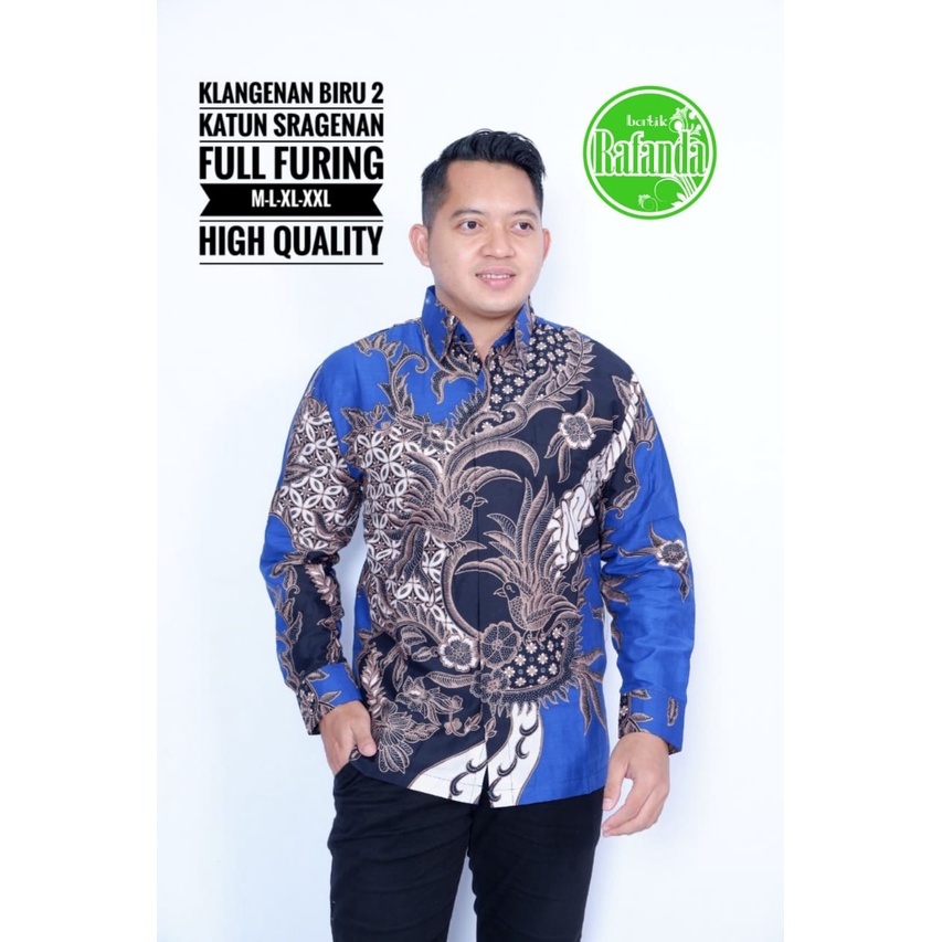 KLANGENAN BIRU 2 RAFANDA BATIKSOLOAMANAH KEMEJA BAJU BATIK PRIA SOLO LENGAN PANJANG PENDEK LAPIS FURING ATASAN BATIK PREMIUM MODERN KATUN HALUS CABE KLABANG ASMARA PEKSI MUSTAKA  MARENO ABSTRAK SEKTI DEWA SEKAR SATRIO GAGAH PRABU WARNA 2 SEGI EMPAT UKAIL