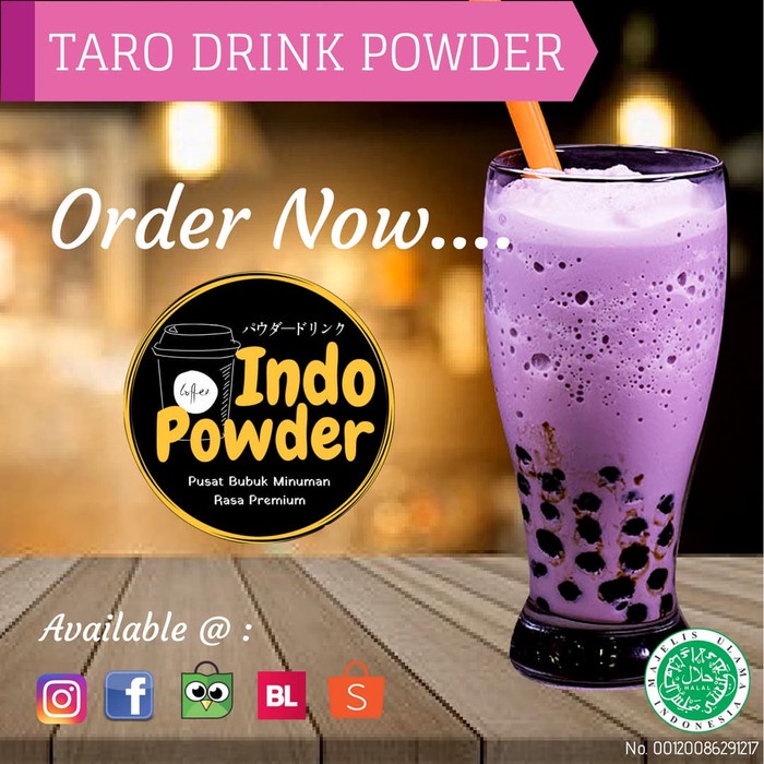 

Lainnya-Minuman-Bubuk- Bubuk Minuman Rasa Taro 1 Kg / Taro Powder 1 Kg / Bubuk Minuman Taro 1