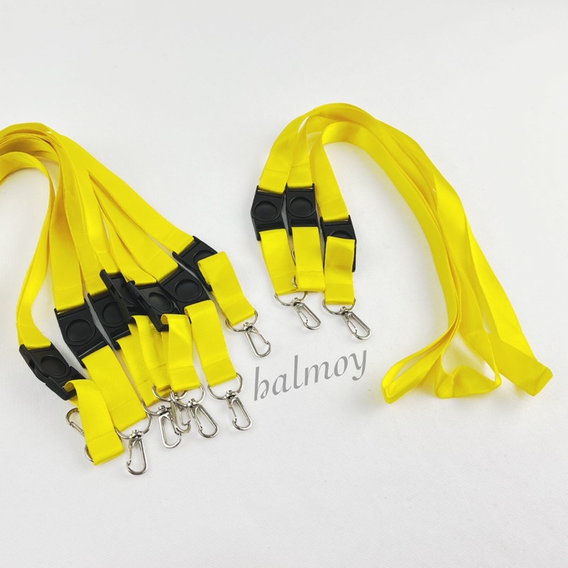 

TALI ID CARD NAME TAG BADGE 2 CM + STOPPER CANTOL WARNA KUNING