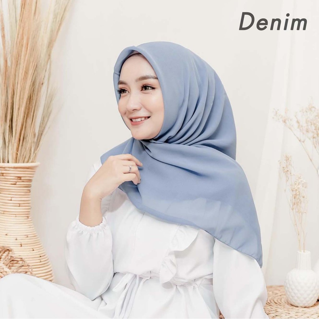 Bella Square Jilbab | Hijab Segiempat | Warna Part 2-Denim
