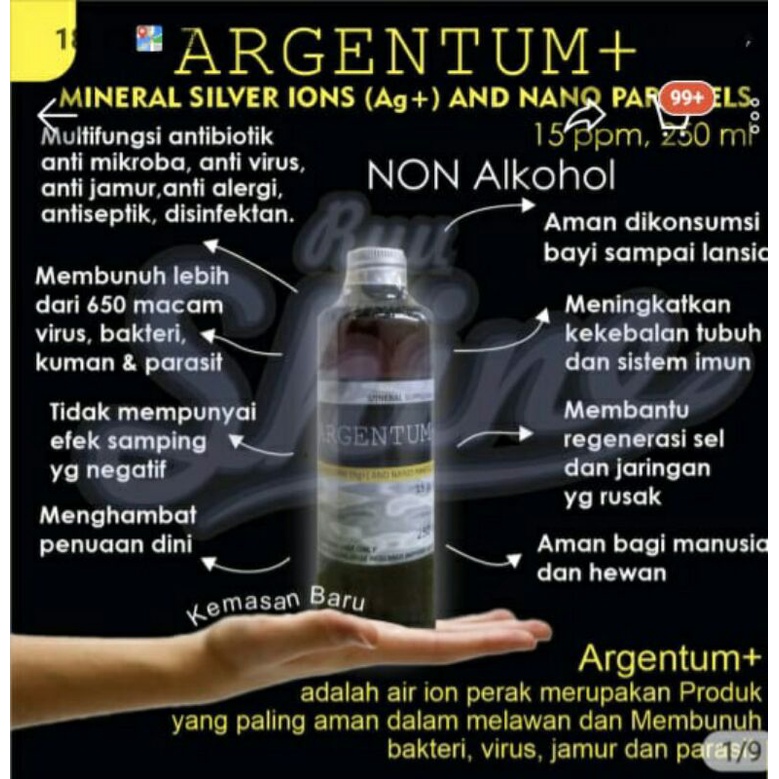 

argentum mineral silver ions nano partikel 250ml