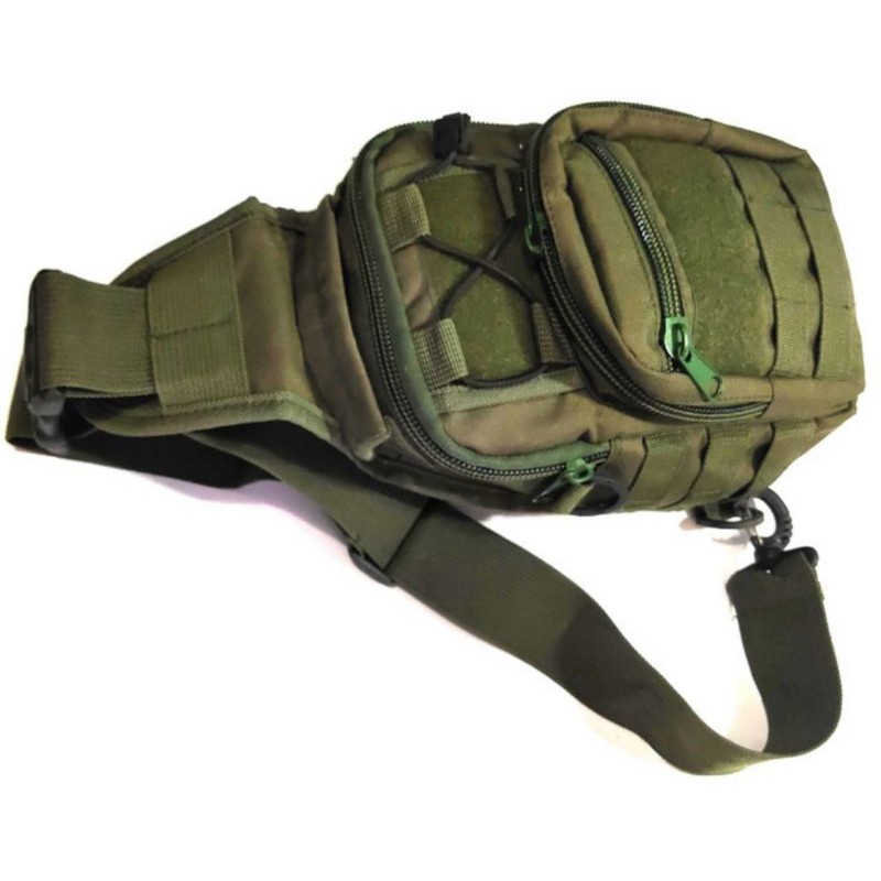 tas slingbag selempang tactical Army hijau