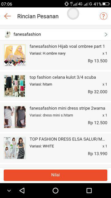 top fashion celana kulot 3 4 scuba Shopee Indonesia 