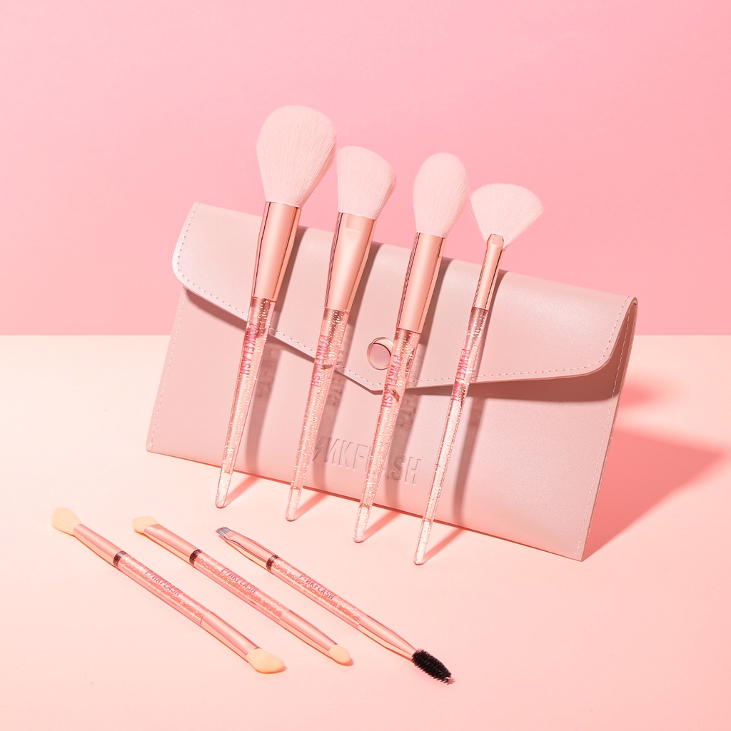 PINKFLASH  7PCS/Set Makeup Brush Set Fairy Wand Beauty Brush Pink Makeup Tool Multi-use Accessories