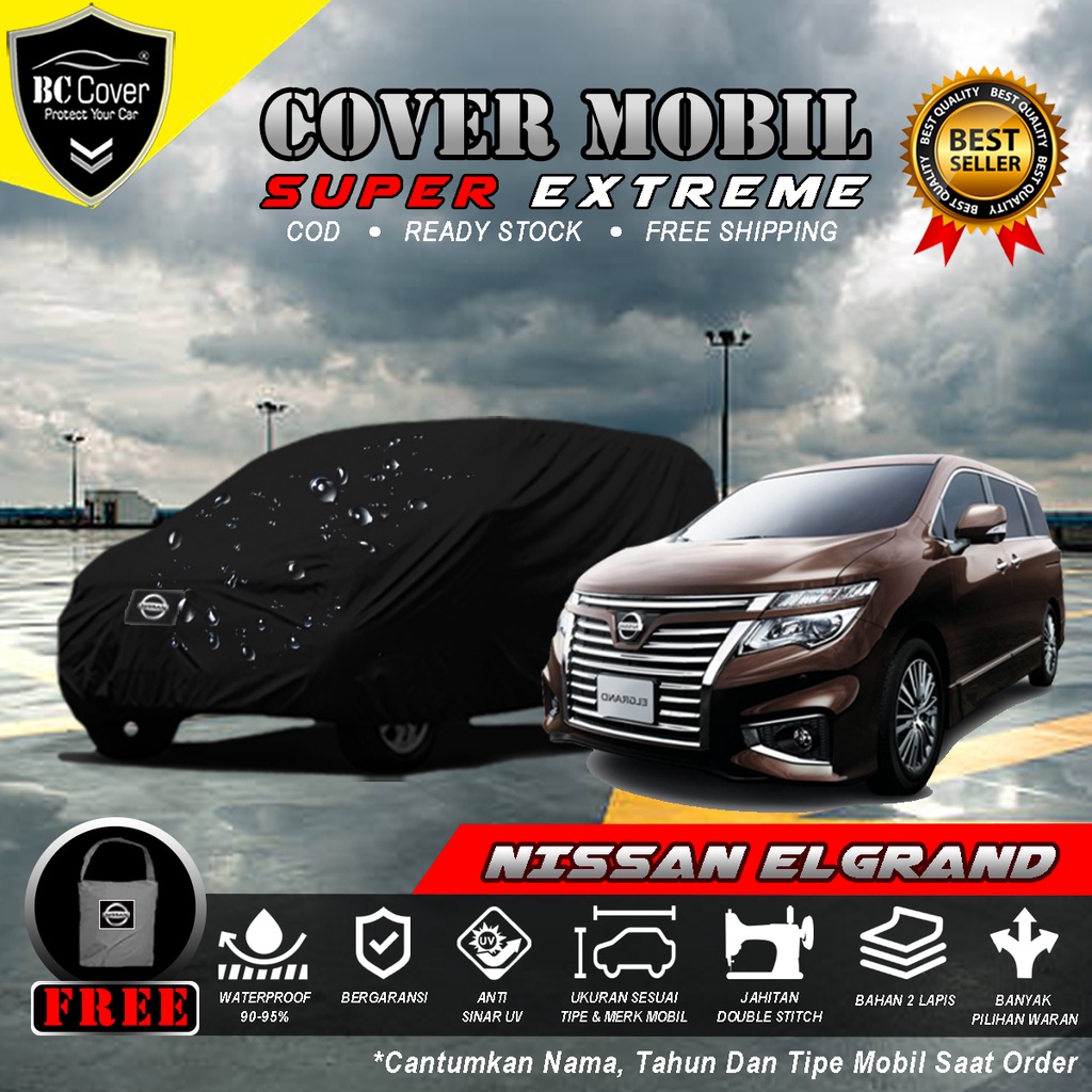 Body Cover Mobil Nissan Elgrand Waterproof / Sarung Mobil Nissan Elgrand Waterproof / Selimut Mobil Elgrand Tutup Penutup Mantol Kerudung Mantel Nissan Elgrand Waterproof Outdoor Anti Air