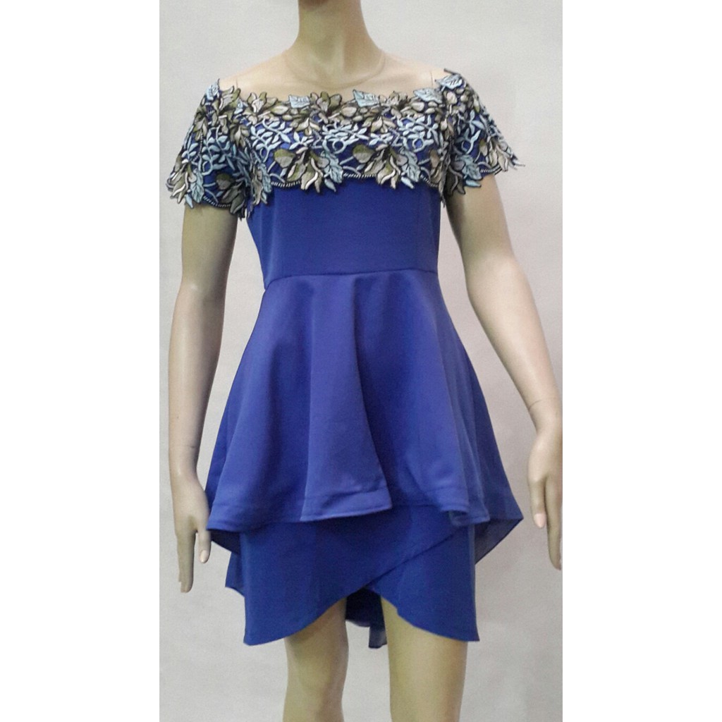 MOSCATO 17243 3a Dress Brokat Import / Dress Asimetris / Dress Pesta