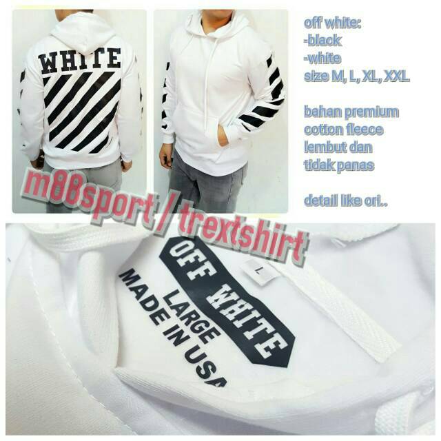Sweater hoodie off white size m l xl xxl