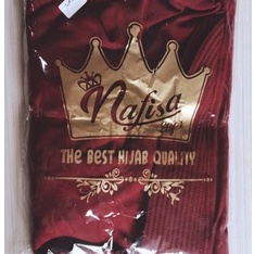 Jilbab Instan Nasra Rempel By Nafisha Hijab-MAROON
