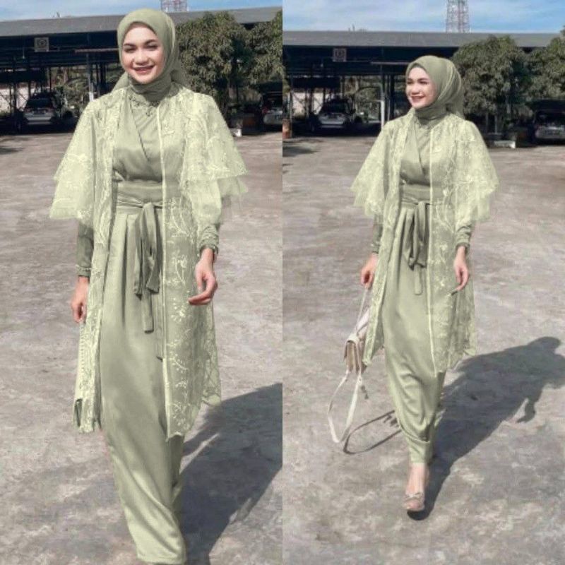 dress kimono tille tulle dress wisuda lamaran tunangan bridesmaid hajatan kondangan mewah japanes lo
